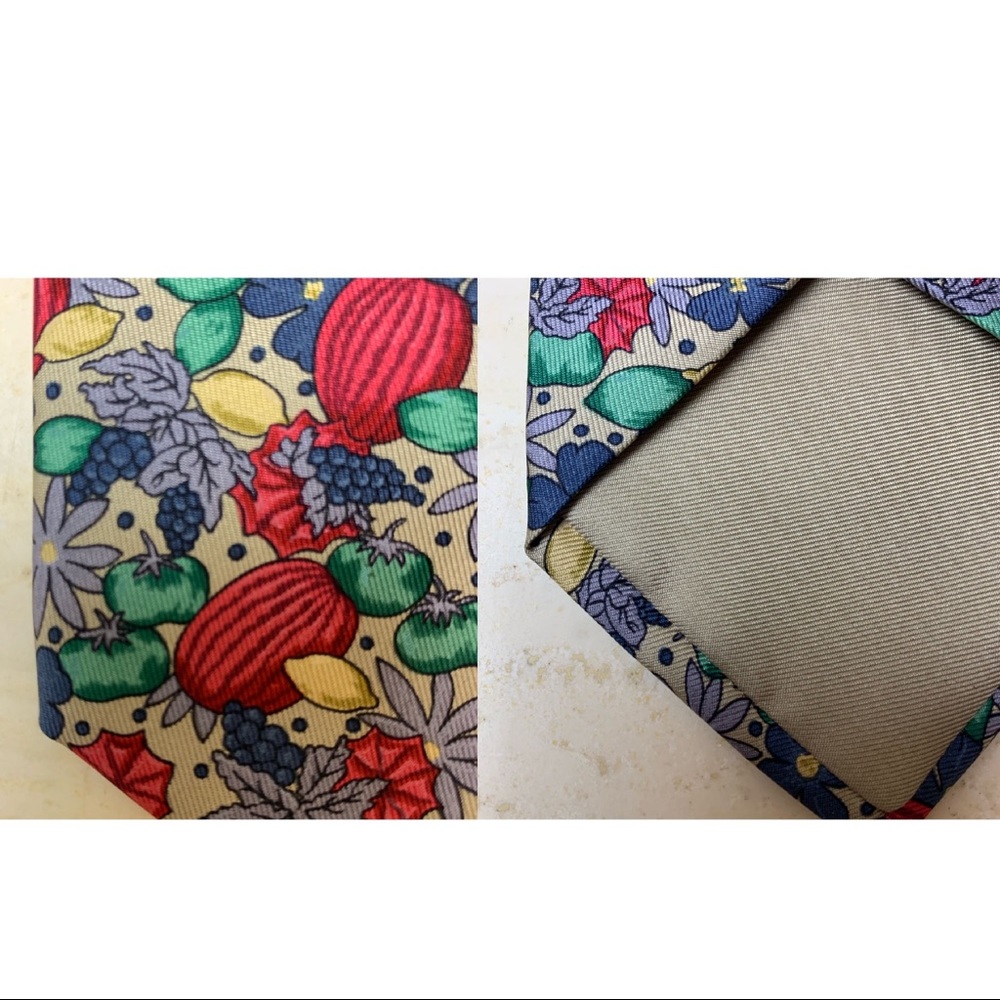 HERMES Vintage authentic silk tie - Picture 7 of 8